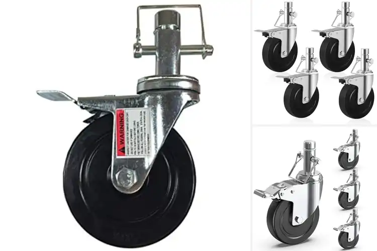Detailed view of Best 1Inch ID Round Tubing Scaffold Casters