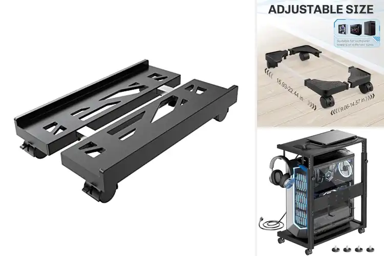 Detailed view of Best Adjustable PC Stands: Organize & Move Your Setup Easily