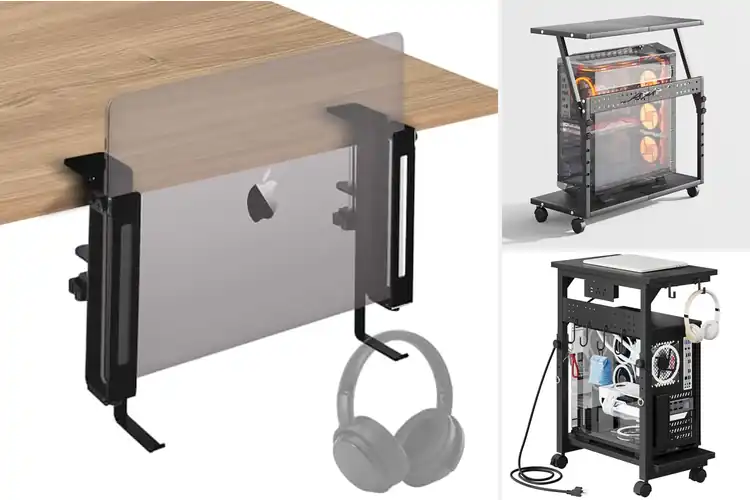 Detailed view of Best Computer Stands With Side Hooks