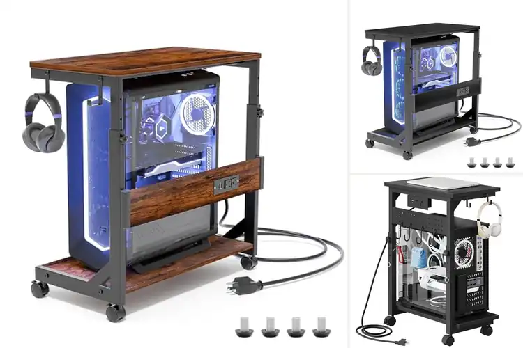 Detailed view of Best Height Adjustable Computer Tower Stand