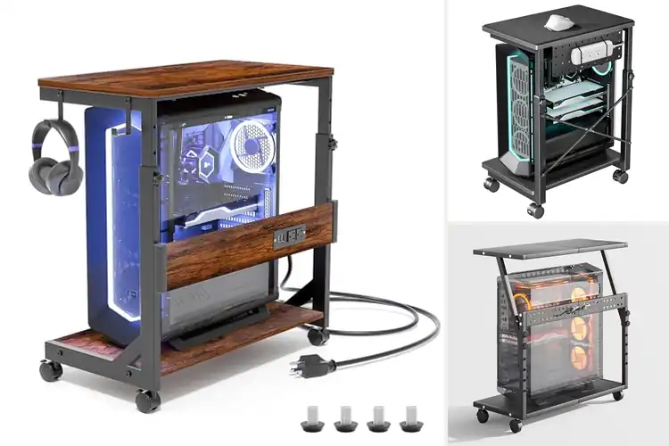 Detailed view of Best Height Adjustable Computer Tower Stands