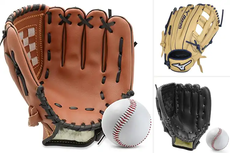 Detailed view of Best High Quality Leather Kids Baseball Glove