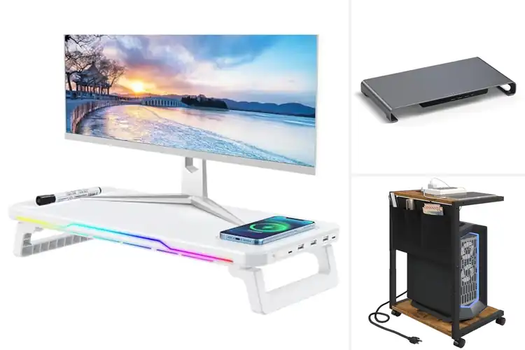 Detailed view of Best Integrated USB Type C Ports PC Stand