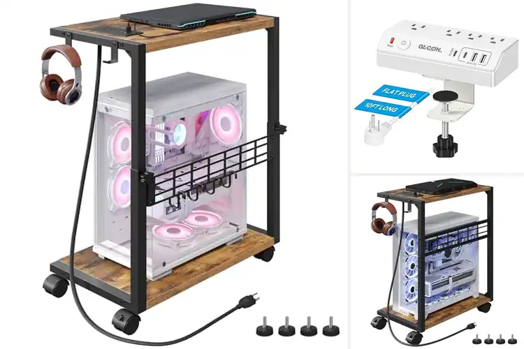Detailed view of Best Pc Stands With 120V Outlet Usb Type-C